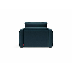 Avis Inside 75 INNOVATION LIVING Fauteuil design avec accoudoirs COSIAL Tissu Argus Navy Blue convertible lit 80*202cm