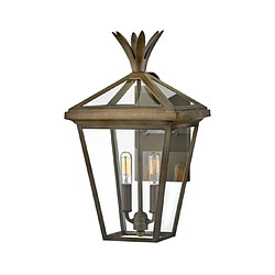 Elstead Lighting Applique murale extérieur Palma Aluminium,verre transparent Bronze bruni