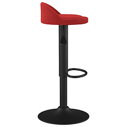 Avis vidaXL Tabouret de bar Rouge bordeaux Velours