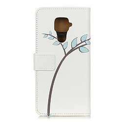 Etui en PU impression de motifs avec support hibou pour votre Xiaomi Redmi Note 9/Redmi 10X 4G