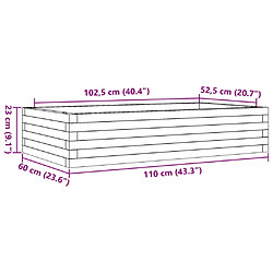 vidaXL Jardinière 110x60x23 cm bois de pin massif pas cher