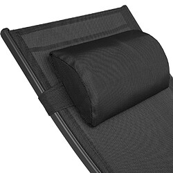 Acheter Helloshop26 Lot de 2 transats bain de soleil avec coussin de tête noir 2208198