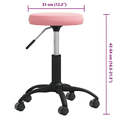 vidaXL Tabouret de massage Velours Rose pas cher