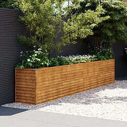 vidaXL Lit surélevé de jardin 385x50x69 cm acier corten