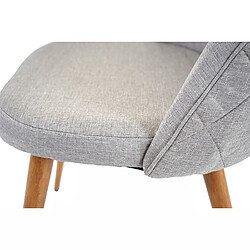 Mendler 4x chaise de salle à manger HWC-D53, fauteuil, style rétro années 50, en tissu ~ gris clair pas cher