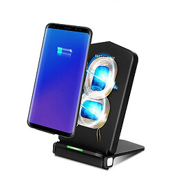 Chrono Chargeur sans fil Qi pour iPhone X Xs Max XR 8 Plus Samsung S8 S9 Note Edge et toutes les autres marques de smartphones compatibles sans fil,(noir)