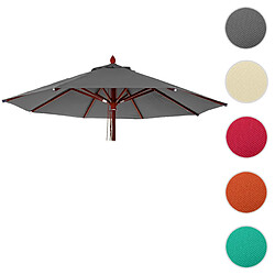 Mendler Toile pour parasol de gastronomie en bois HWC-C57, rond Ø4m polyester 3kg ~ anthracite