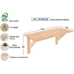 Avis Astigarraga Table murale en pin massif Kit Line.