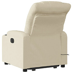 Acheter vidaXL Fauteuil inclinable de massage électrique Crème Tissu