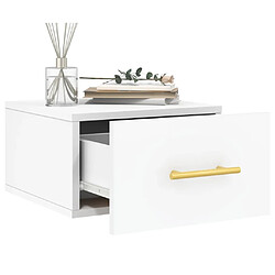 Acheter Maison Chic Lot de 2 Tables de Chevet murales - Tables de Nuit blanc 35x35x20 cm