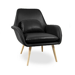 Meubler Design Fauteuil Scandinave Simili Cuir Zapa - Pu Noir