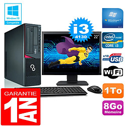 PC Fujitsu Esprimo E720 E85+ SFF Core I3-4130 8 Go Disque 1 To Wifi W7 Ecran 22" - Occasion