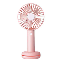 JJBRDZ-Ventilateur de Poche Portable Mini Ventilateur de Bureau de Table Personnel USB Refroidisseur d'Air à 3 Vitesses avec Base de Veilleuse pour les Voyages en Plein Air, Rose