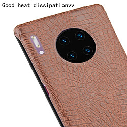 Acheter Wewoo Coque Rigide Pour Huawei Mate 30 Pro Antichoc Crocodile Texture PC + PU Case Brown