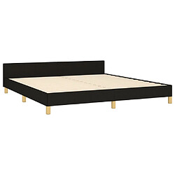 Acheter vidaXL Cadre de lit sans matelas noir 160x200 cm tissu