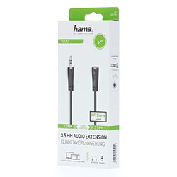 HAMA Rallonge audio jack mâle 3,5 mm/fiche femelle, stéréo, 3,0 m