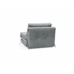 Inside 75 INNOVATION LIVING Fauteuil design CUBED 02 ALU convertible 200*90cm tissu Twist Granite pas cher