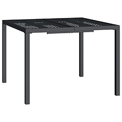 vidaXL Table de jardin anthracite 100x100x72 cm acier