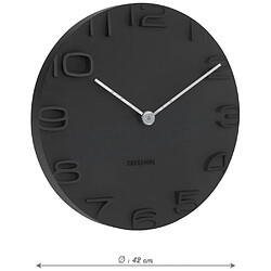 Avis Karlsson Horloge moderne avec aiguilles chromées On the Edge noir.