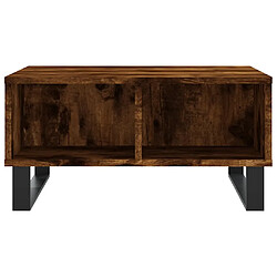 Avis vidaXL Table basse chêne fumé 60x60x30 cm bois d'ingénierie