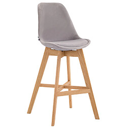 Non Tabouret de bar Cannes velours naturel