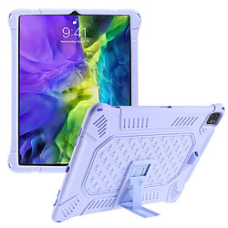 Coque en TPU + Silicone Antichoc avec béquille violet clair pour votre Apple iPad Pro 12.9 pouces 2018/2020/2021