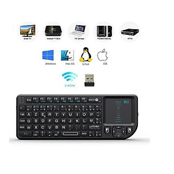 Avec Touchpad Rii Mini Clavier K01X1 sans fil(AZERTY) 2,4 GHz pour PC, PAD, XBox 360, PS3, TV box Google Android, HTPC, IPTV