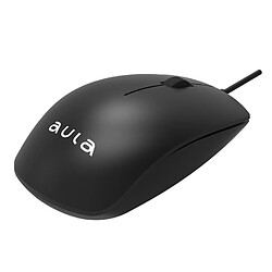 Riffi Aula AM100 Souris ergonomique pour PC/ordinateur portable avec 3 boutons/1200 dpi/câble USB/noir pas cher