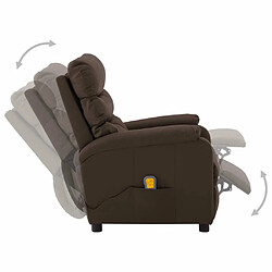 Avis vidaXL Fauteuil de massage électrique Marron Similicuir