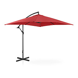 Helloshop26 Parasol déporté rectangulaire 250 x 250 cm inclinable bordeaux 14_0007604