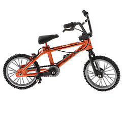 Avis 1:24 mini alliage doigt vélo vélo moulé sous pression modèle bureau gadget jouet orange