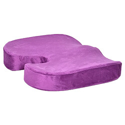 Wewoo Coussin de fesses de santé de voiture anti-hémorroïdes de mousse de mémoire de rebond en forme de Wtaille 45x35x7cm pourpre