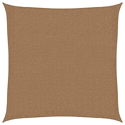 vidaXL Voile d'ombrage 160 g/m² Taupe 2,5x2,5 m PEHD