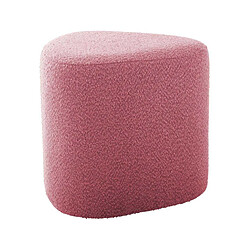 LEITMOTIV Pouf en tissu bouclette Ada Organic rose pâle.