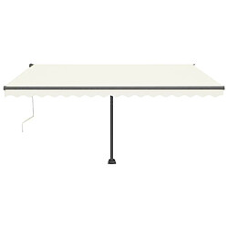 Avis Maison Chic Auvent automatique | Store banne extérieur | Marquise avec capteur de vent et LED 450x300 cm Crème -MN34367