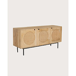 Acheter UNIQKA Kali - Buffet en bois et cannage 145 cm