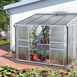 Vitavia Serre de jardin en polycarbonate 4 mm et aluminium anodisé avec embase Ida 201.4 x 262.10 x 220.8 cm.