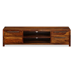 Avis Helloshop26 Meuble télé buffet tv télévision design pratique bois massif de sesham 120 cm 2502175