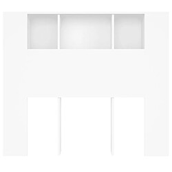 Avis vidaXL Armoire de tête de lit blanc 120x18,5x102,5 cm