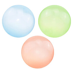 3x Ballon à Bulles Gonflable Ballon à Bulles Fête Extérieure Vert Bleu Orange S