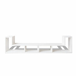 Acheter Helloshop26 Meuble télé buffet tv télévision design pratique double en forme de l blanc 2502187