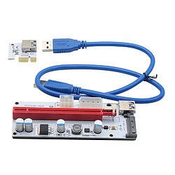 Carte Riser PCI-E 008s 4Pin SATA 6PIN 1x à 16x Carte Adaptateur USB3.0 Extender pas cher