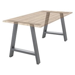 Acheter Ecd Germany 2x Pieds de table 70 x 72 cm châssis support de table piètement forme A gris