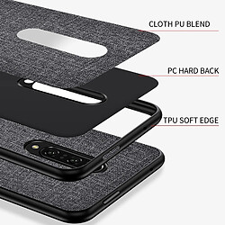 Wewoo Coque Souple Housse de protection en tissu antichoc PC + TPU pour OnePlus 7 Marron pas cher