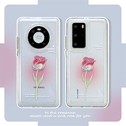 GUPBOO Étui pour iPhone11ProMax Housse de protection transparente simple pour téléphone portable Huawei rose taché avancé