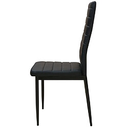 Acheter vidaXL Ensemble table et chaise de salle à manger 5 pièces noir