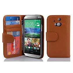 Cadorabo Coque HTC ONE M8 Etui en Brun