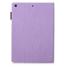 Etui en PU strass fleur avec support violet pour votre Apple iPad 10.2 (2019)