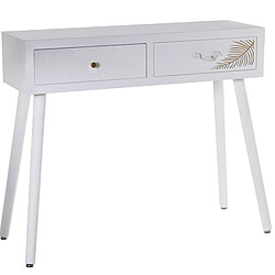 Console Alexandra House Living Blanc Doré Bois 90 x 78 x 30 cm