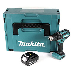 Makita DHP 485 T1J Perceuse visseuse à percussion sans fil 18 V Li-Ion + 1x Batterie 5,0 Ah + Coffret de transport - sans chargeur